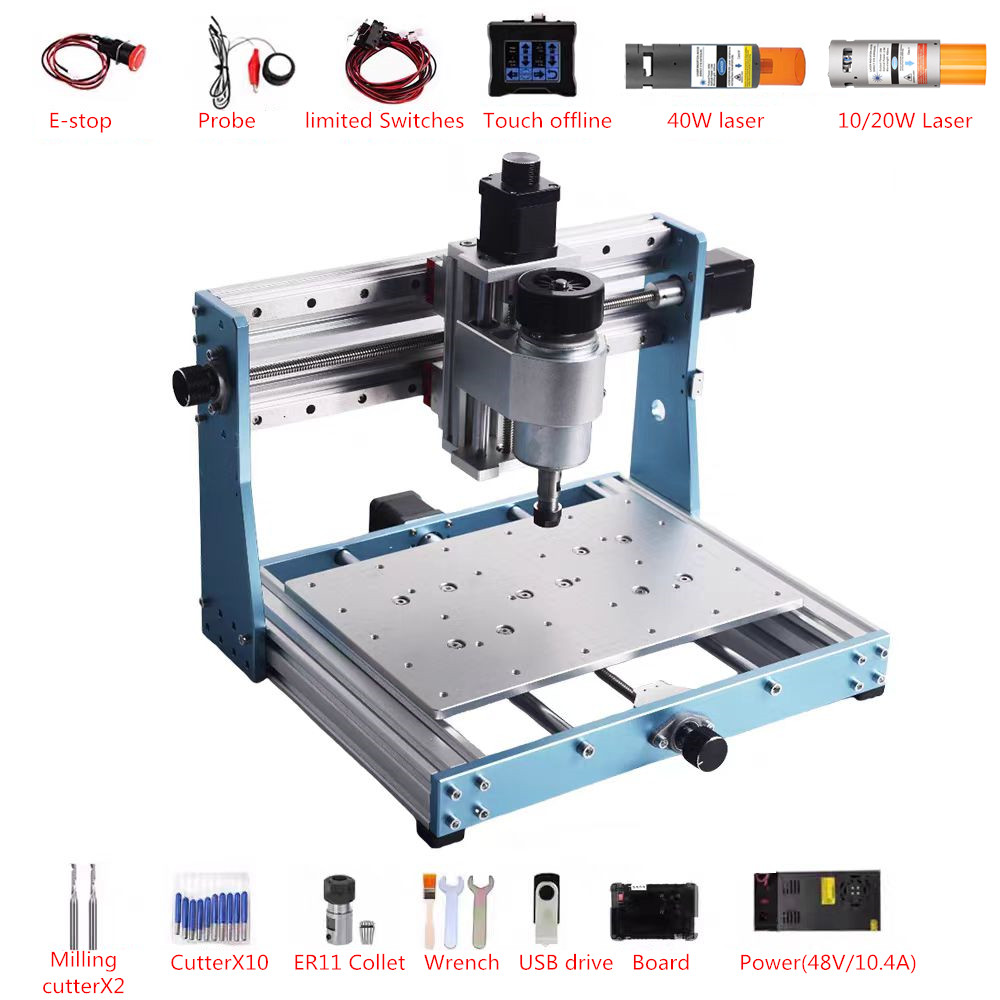 Mini Laser Engraver Cnc Router - Mini roteador cnc de metal completo
