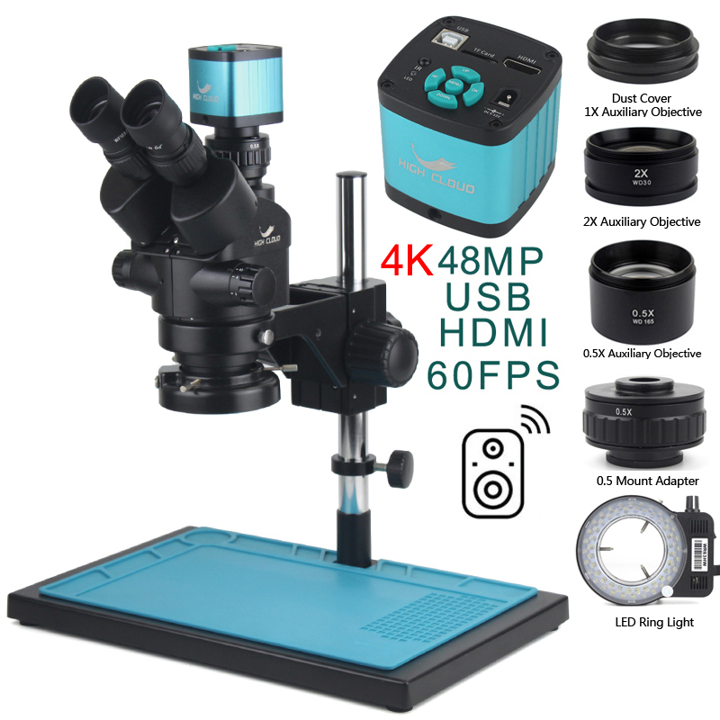Microscópio trinocular estéreo - Stereo Trinocular Microscope Pcb avaliação e preço