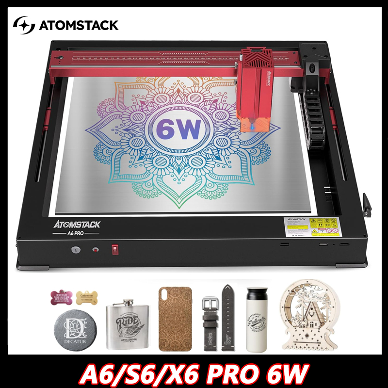 Atomstack a6 x6 s6 pro 50w máq - Mini Laser Engraver Cnc Router avaliação e preço